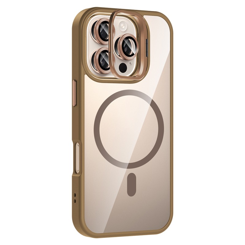 Apple iPhone 16 Pro Case Stand and Camera Lens Gift M-Safe Charging Feature Zore Etro Cover - 14