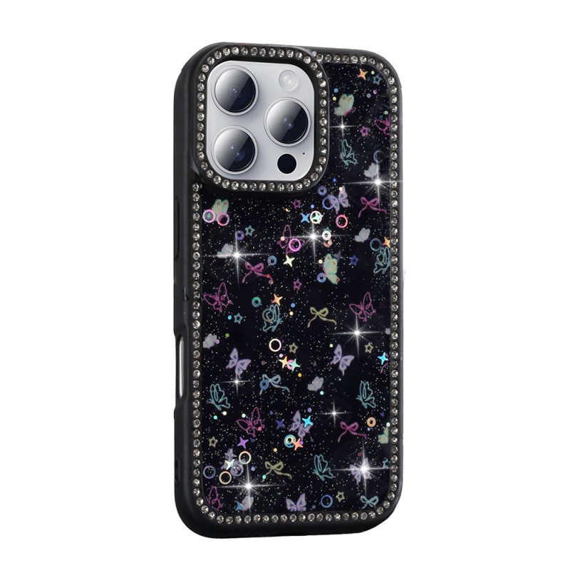 Apple iPhone 16 Pro Case Stone and Glitter Design Zore Azra Cover - 6