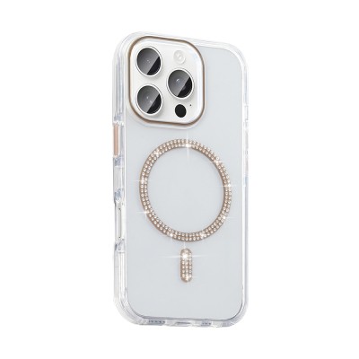Apple iPhone 16 Pro Case Stone Design M-safe Charging Feature Zore Koment Silicone Cover - 5