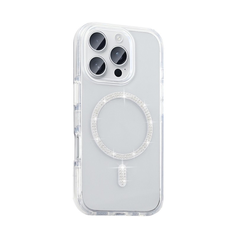 Apple iPhone 16 Pro Case Stone Design M-safe Charging Feature Zore Koment Silicone Cover - 6