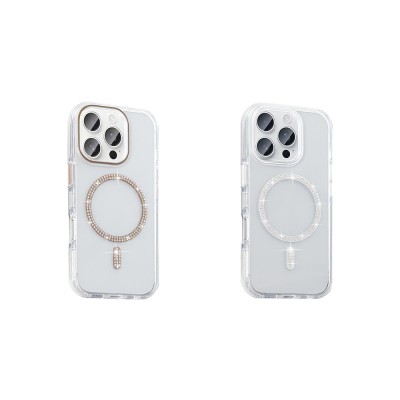 Apple iPhone 16 Pro Case Stone Design M-safe Charging Feature Zore Koment Silicone Cover - 8