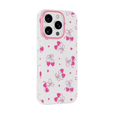 Apple iPhone 16 Pro Case with Camera Protector, Patterned Zore Clip Cover - 6