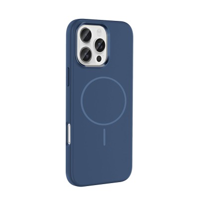 Apple iPhone 16 Pro Case with M-Safe Charging Feature, Metal Camera Frame, Zore Edi Silicone Cover - 9