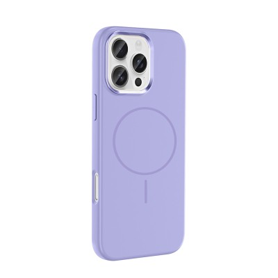 Apple iPhone 16 Pro Case with M-Safe Charging Feature, Metal Camera Frame, Zore Edi Silicone Cover - 11