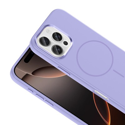 Apple iPhone 16 Pro Case with M-Safe Charging Feature, Metal Camera Frame, Zore Edi Silicone Cover - 18