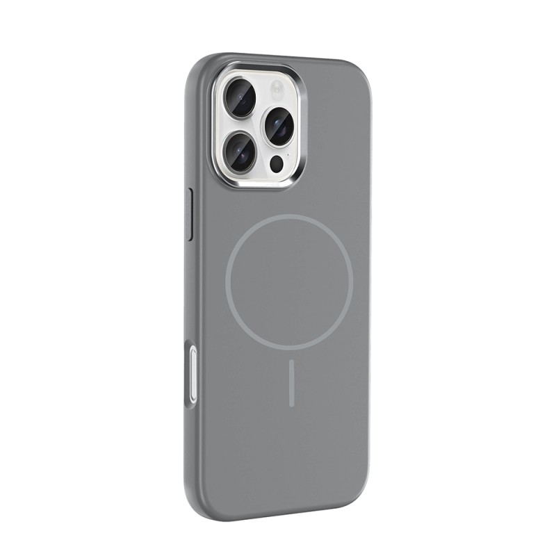 Apple iPhone 16 Pro Case with M-Safe Charging Feature, Metal Camera Frame, Zore Edi Silicone Cover - 13