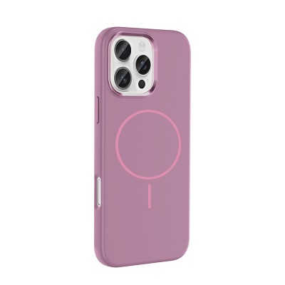 Apple iPhone 16 Pro Case with M-Safe Charging Feature, Metal Camera Frame, Zore Edi Silicone Cover - 14