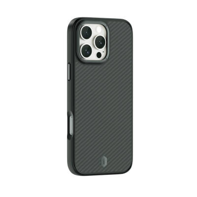Apple iPhone 16 Pro Case Wiwu DCC-205 Magsafe Charging Featured Aramid Fiber Design Cover - 3