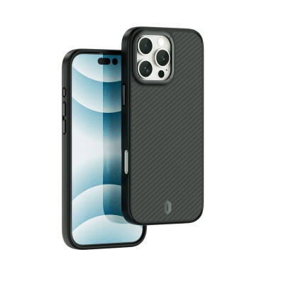 Apple iPhone 16 Pro Case Wiwu DCC-205 Magsafe Charging Featured Aramid Fiber Design Kevlar Cover - Wiwu