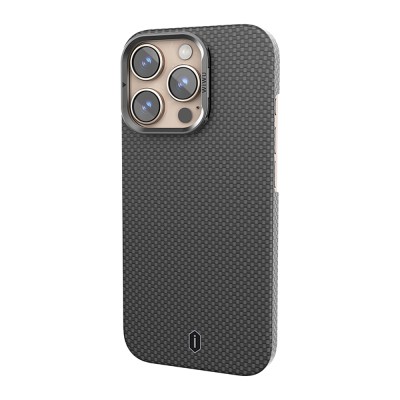 Apple iPhone 16 Pro Case Wiwu DCC-208 Magsafe Charged Camera Stand Aramid Fiber Design Cover - 6