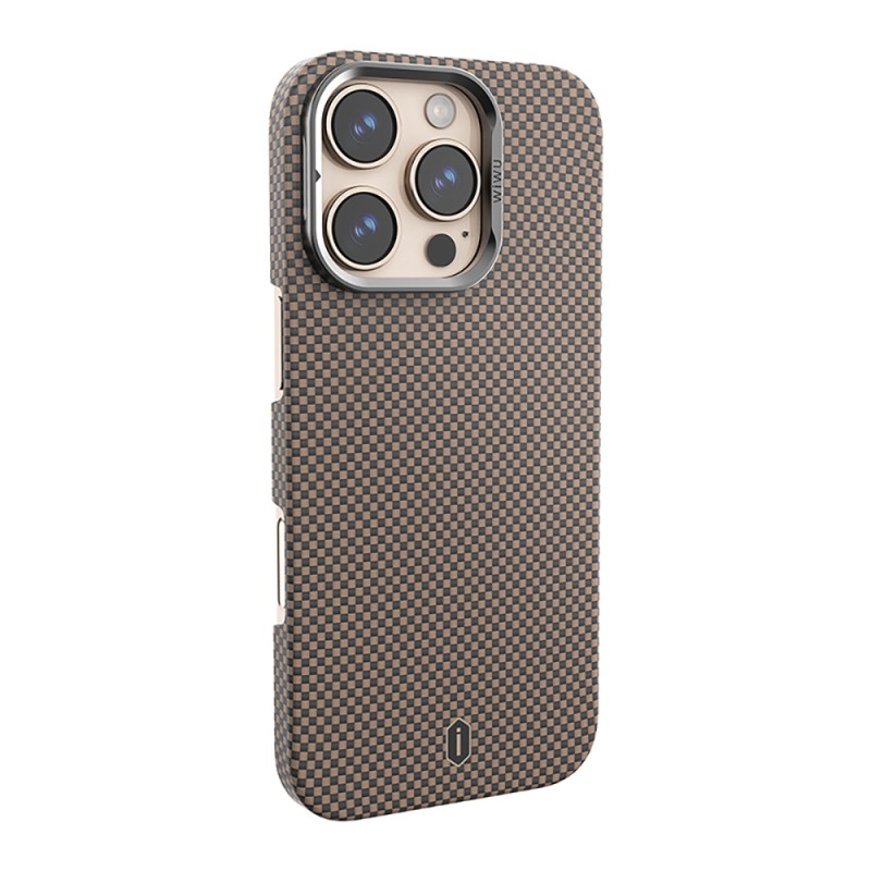 Apple iPhone 16 Pro Case Wiwu DCC-208 Magsafe Charged Camera Stand Aramid Fiber Design Cover - 13