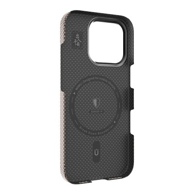 Apple iPhone 16 Pro Case Wiwu DCC-208 Magsafe Charged Camera Stand Aramid Fiber Design Cover - 18