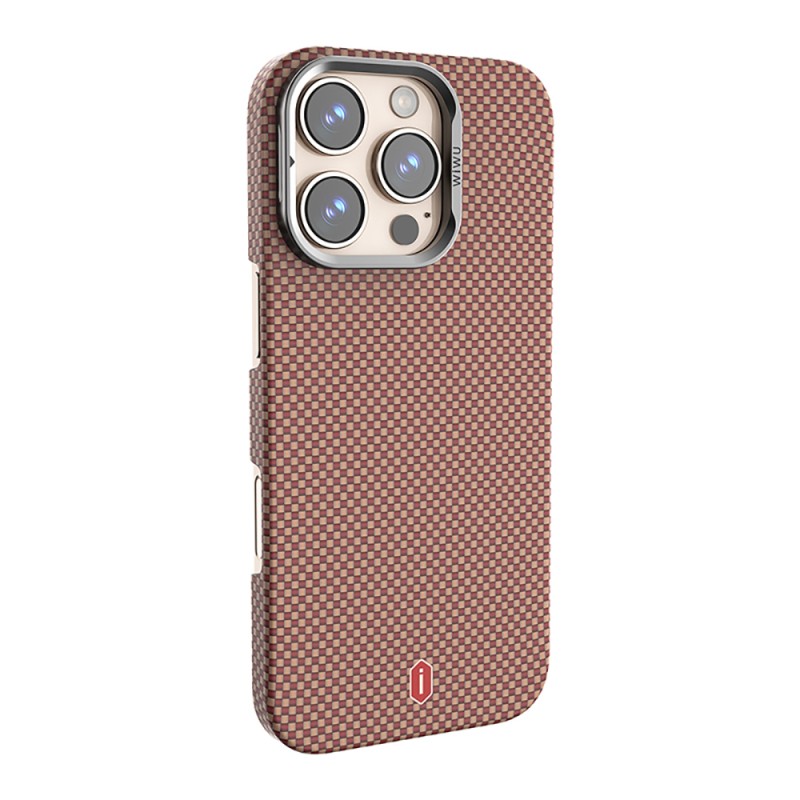 Apple iPhone 16 Pro Case Wiwu DCC-208 Magsafe Charged Camera Stand Aramid Fiber Design Cover - 21