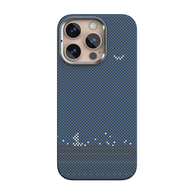 Apple iPhone 16 Pro Case Wiwu DCC-209 Magsafe Charging Camera Stand Aramid Fiber Design Cover - 2