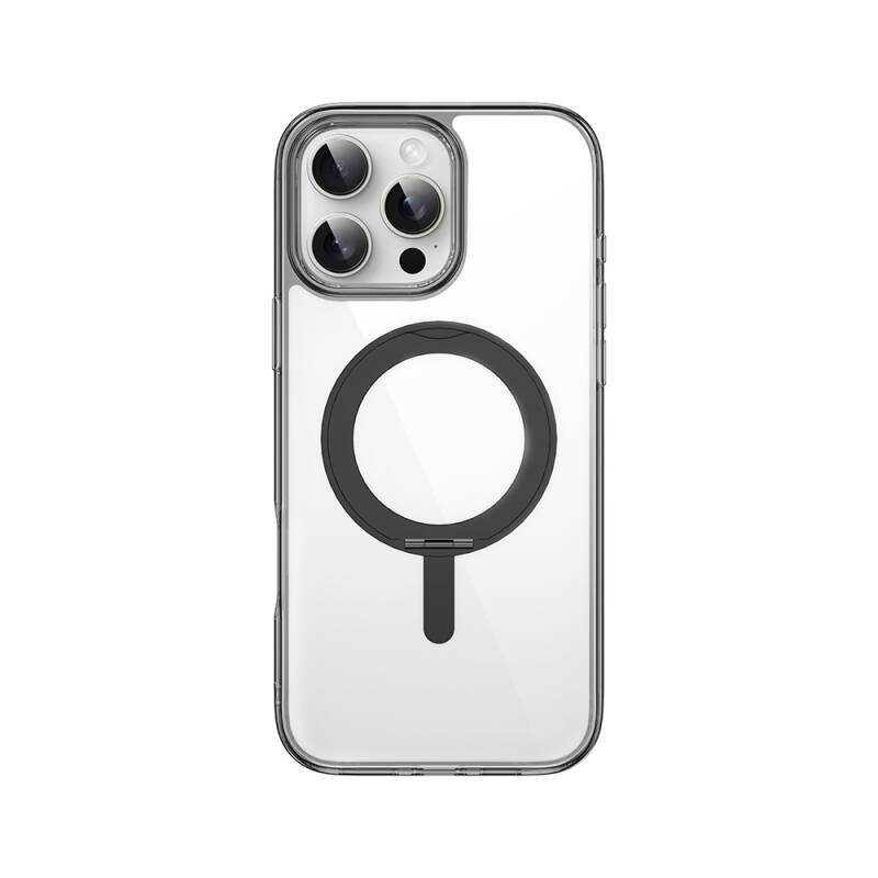 Apple iPhone 16 Pro Case Wiwu MCC-201 iShield Ultra Series Magsafe Charging Featured Crystal Hard PC Stand Cover  - 3