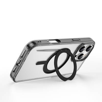 Apple iPhone 16 Pro Case Wiwu MCC-201 iShield Ultra Series Magsafe Charging Featured Crystal Hard PC Stand Cover  - 5
