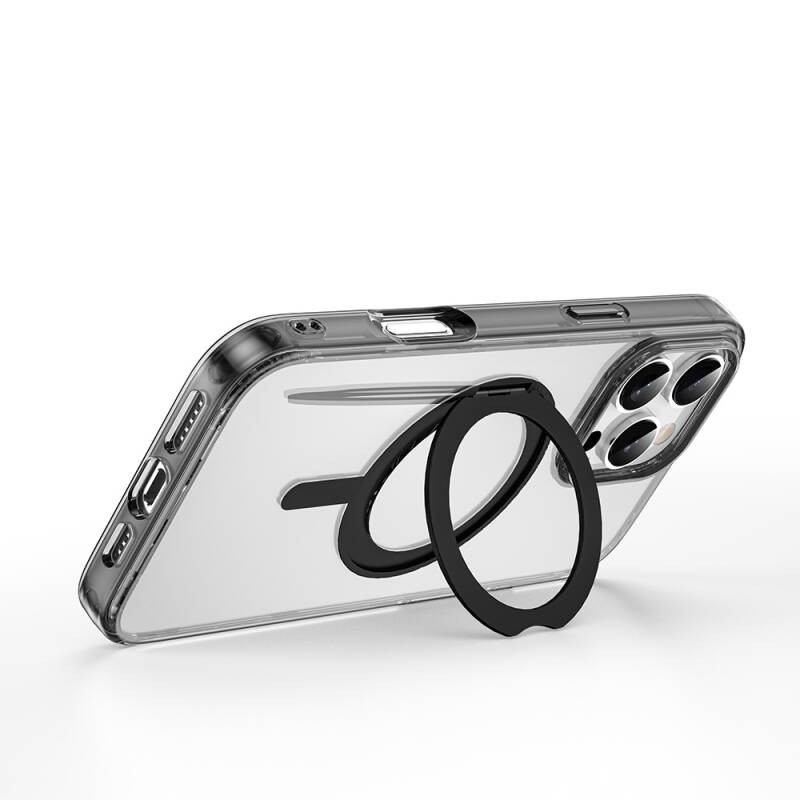 Apple iPhone 16 Pro Case Wiwu MCC-201 iShield Ultra Series Magsafe Charging Featured Crystal Hard PC Stand Cover  - 5