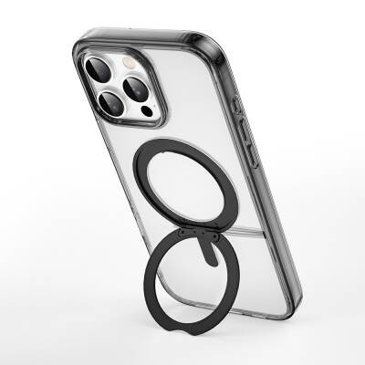 Apple iPhone 16 Pro Case Wiwu MCC-201 iShield Ultra Series Magsafe Charging Featured Crystal Hard PC Stand Cover  - 6