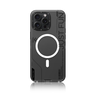 Apple iPhone 16 Pro Case Youngkit Mecha Cover with Magsafe Charging Feature and Removable Back Surface - 16
