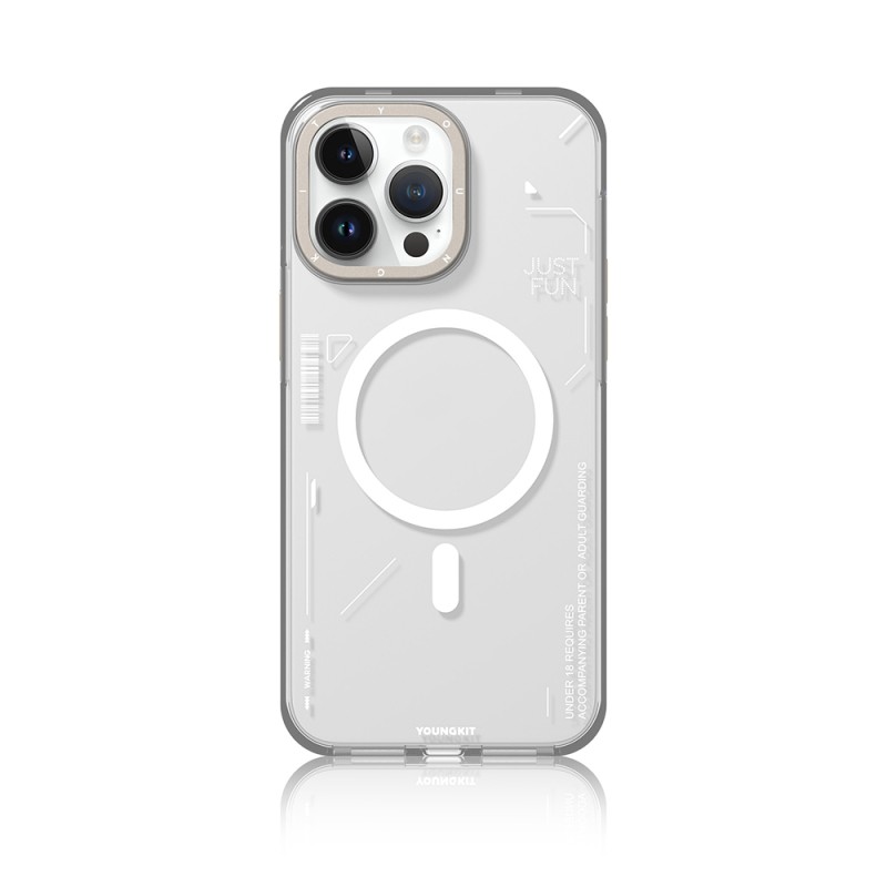 Apple iPhone 16 Pro Case Youngkit Mecha Cover with Magsafe Charging Feature and Removable Back Surface - 12