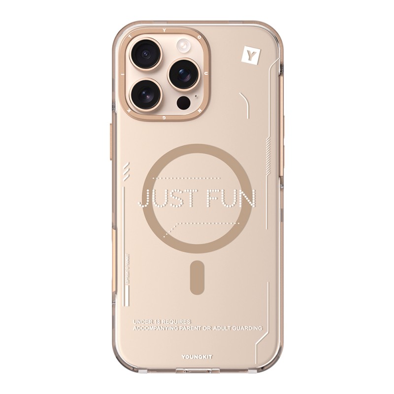 Apple iPhone 16 Pro Case Youngkit Mecha Cover with Magsafe Charging Feature and Removable Back Surface - 21