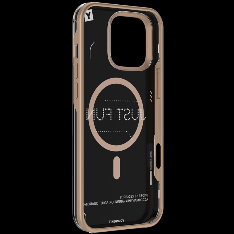 Apple iPhone 16 Pro Case Youngkit Mecha Cover with Magsafe Charging Feature and Removable Back Surface - 24