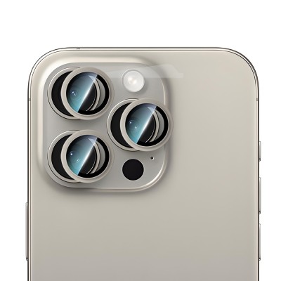 Apple iPhone 16 Pro CaseWorld Alloy Series Oleophobic Anti-Reflective Camera Lens Protector - 7