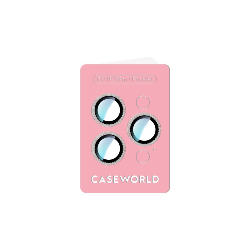Apple iPhone 16 Pro CaseWorld Alloy Sparkling Diamond Serisi Taşlı Lens Koruyucu - 6