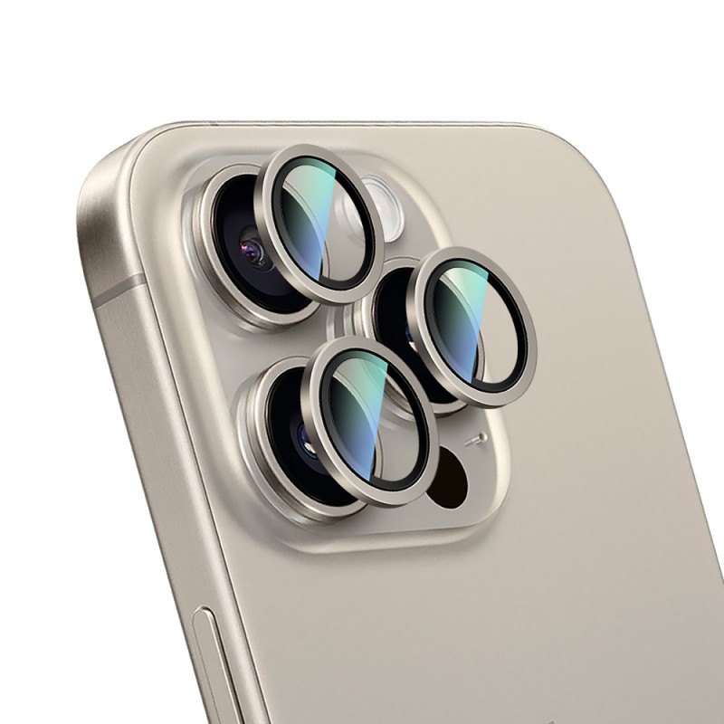 Apple iPhone 16 Pro CaseWorld Alloy Two-Color Series Lens Protector - 16