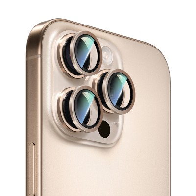 Apple iPhone 16 Pro CaseWorld Alloy Two-Color Serisi Lens Koruyucu - 10