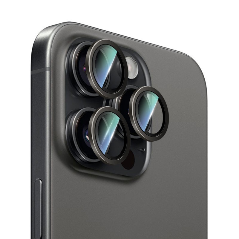 Apple iPhone 16 Pro CaseWorld Alloy Two-Color Serisi Lens Koruyucu - 11