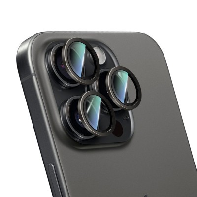 Apple iPhone 16 Pro CaseWorld Alloy Two-Color Serisi Lens Koruyucu - 15