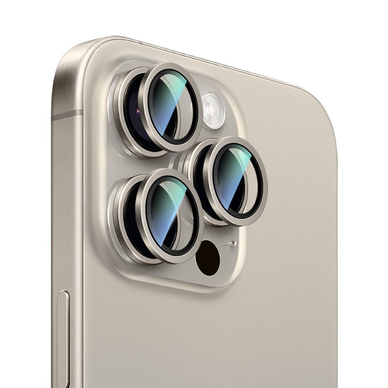 Apple iPhone 16 Pro CaseWorld Alloy Two-Color Serisi Lens Koruyucu - 12