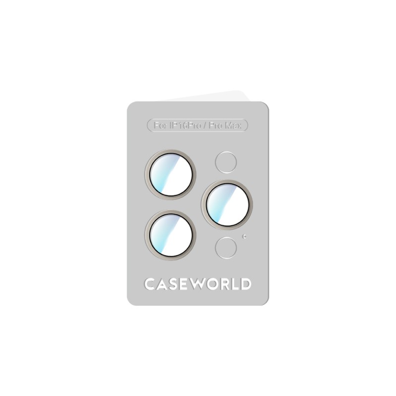 Apple iPhone 16 Pro CaseWorld Alloy Two-Color Serisi Lens Koruyucu - 20