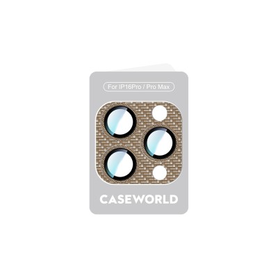 Apple iPhone 16 Pro CaseWorld Carbon Fiber Series Anti Reflective Ultra Clear Full Camera Lens Protector - 9
