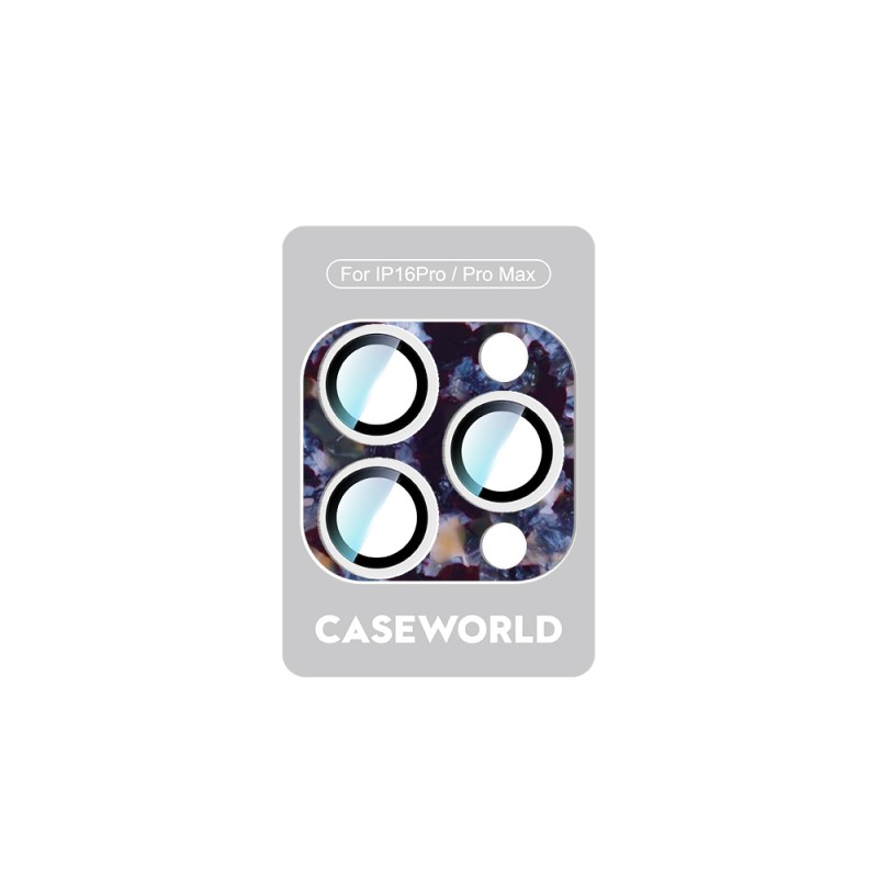 Apple iPhone 16 Pro CaseWorld Crystal Color Series Full Camera Lens Protector - 7