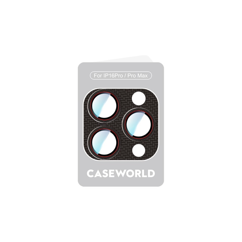 Apple iPhone 16 Pro CaseWorld Karbon Fiber Serisi Anti Reflective Ultra Clear Full Kamera Lens Koruyucu - 10