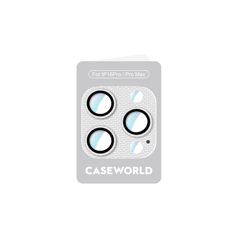 Apple iPhone 16 Pro CaseWorld Karbon Fiber Serisi Anti Reflective Ultra Clear Full Kamera Lens Koruyucu - 11