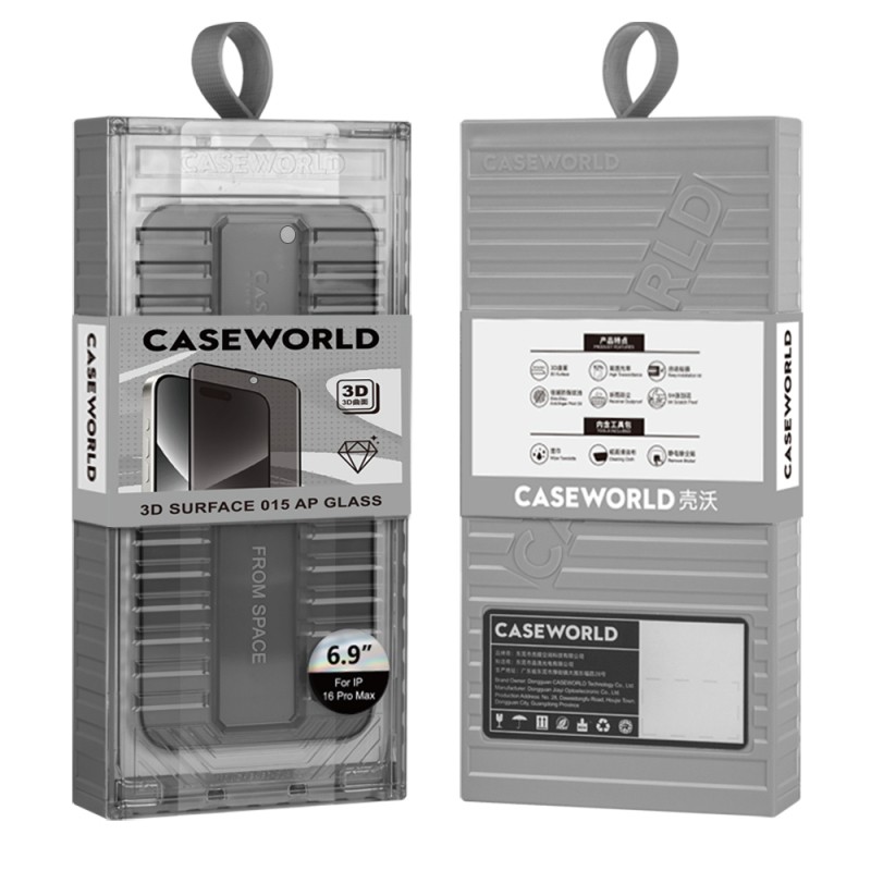 Apple iPhone 16 Pro CaseWorld Ultra-Thin Serisi TMQ Privacy 0.15mm 3D Cam Ekran Koruyucu + Uygulama Aparatlı - 7