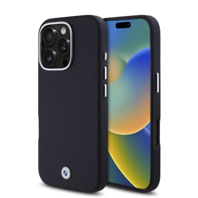 Apple iPhone 16 Pro Kılıf BMW Orjinal Lisanslı M-safe Şarj Özellikli Metal Logolu Tam Kaplama Deri Kapak - BMW