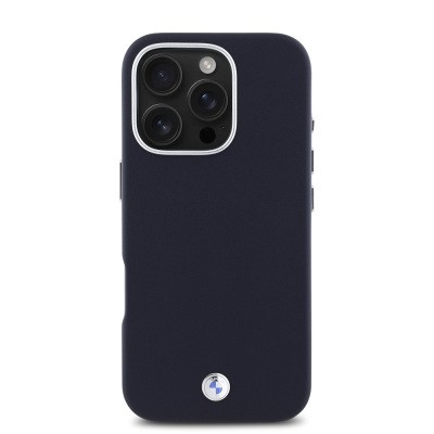 Apple iPhone 16 Pro Kılıf BMW Orjinal Lisanslı M-safe Şarj Özellikli Metal Logolu Tam Kaplama Deri Kapak - 4