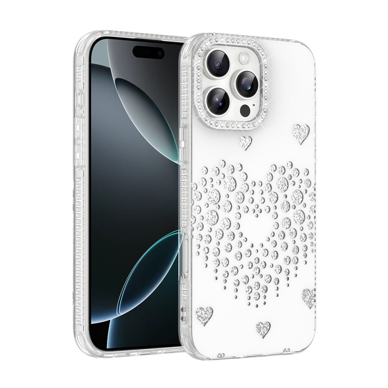 Apple iPhone 16 Pro Kılıf Damla Taşlı Zore Rivas Sert PC Kapak - 3