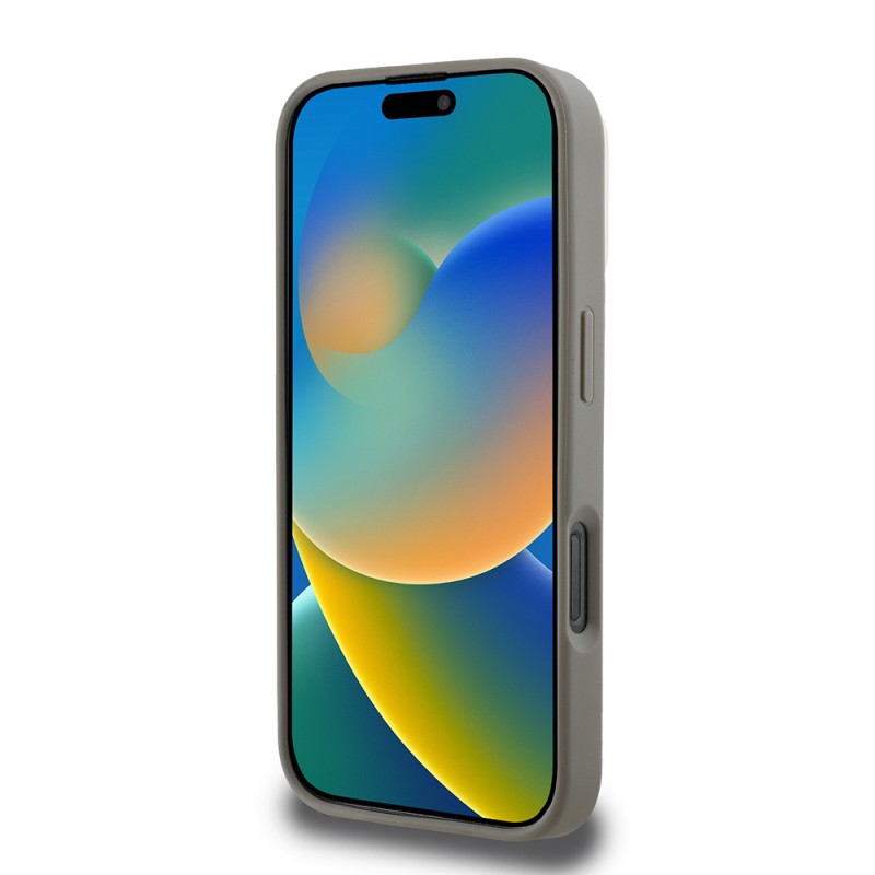 Apple iPhone 16 Pro Kılıf DKNY Orjinal Lisanslı M-safe Şarj Özellikli 3D Yazılı Checkered Pattern Kapak - 5