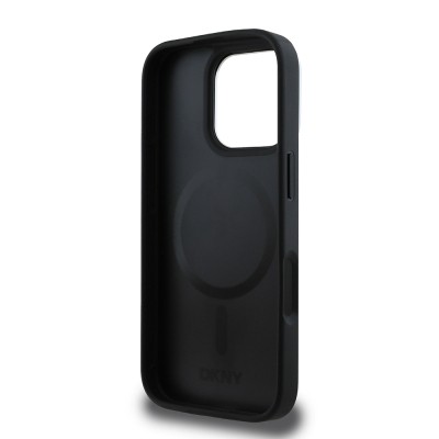 Apple iPhone 16 Pro Kılıf DKNY Orjinal Lisanslı M-safe Şarj Özellikli 3D Yazılı Checkered Pattern Kapak - 16