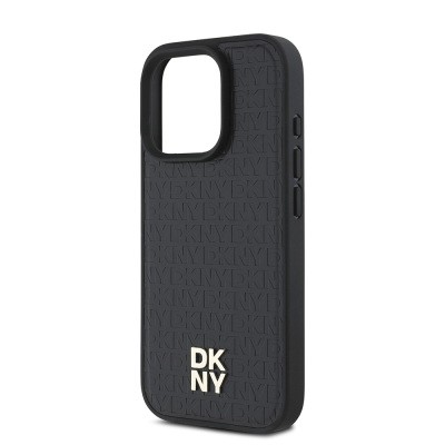 Apple iPhone 16 Pro Kılıf DKNY Orjinal Lisanslı M-safe Şarj Özellikli 3D Yazılı Repeat Pattern Kapak - 15