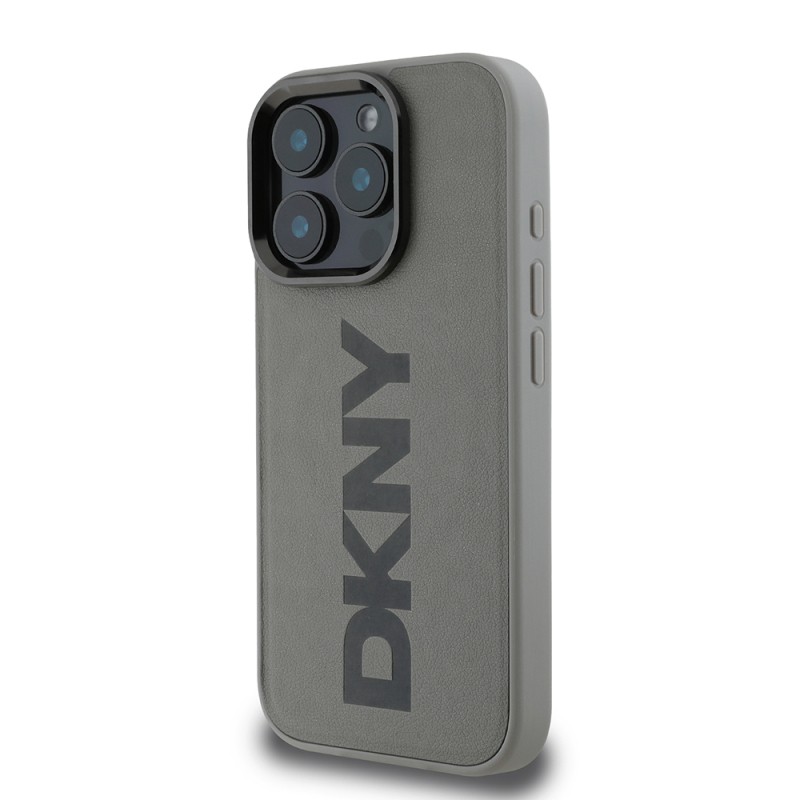 Apple iPhone 16 Pro Kılıf DKNY Orjinal Lisanslı M-safe Şarj Özellikli PU Deri Plain Kapak - 4