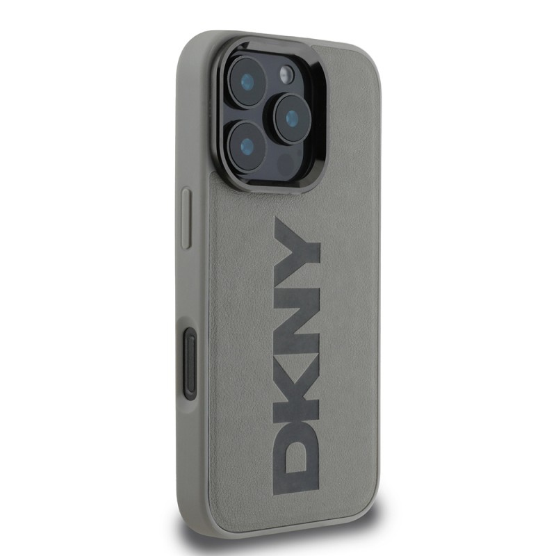 Apple iPhone 16 Pro Kılıf DKNY Orjinal Lisanslı M-safe Şarj Özellikli PU Deri Plain Kapak - 6