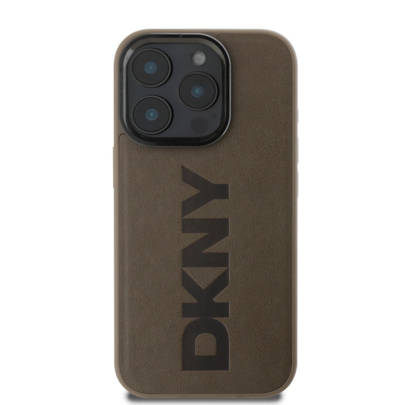 Apple iPhone 16 Pro Kılıf DKNY Orjinal Lisanslı M-safe Şarj Özellikli PU Deri Plain Kapak - 12