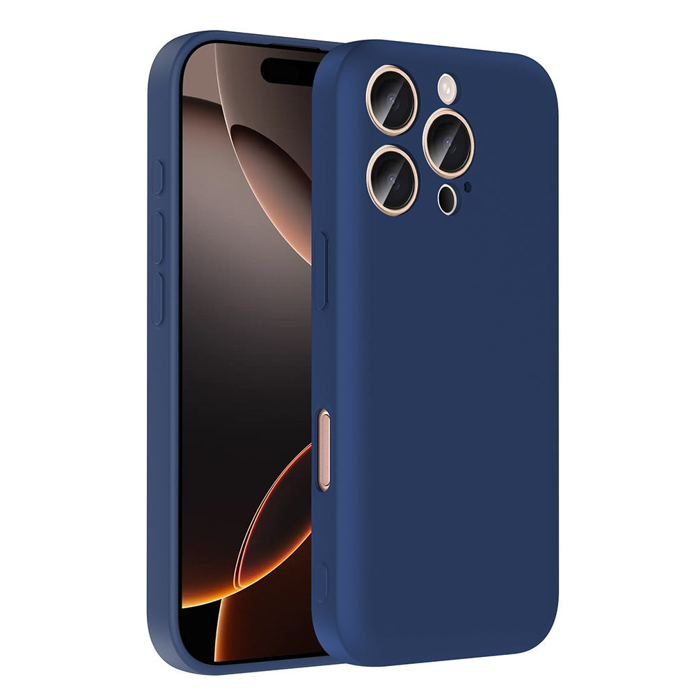 iPhone 16 Pro Kılıf Kamera Korumalı Kartlık Hazneli NXXA Vitra Kapak - Lacivert