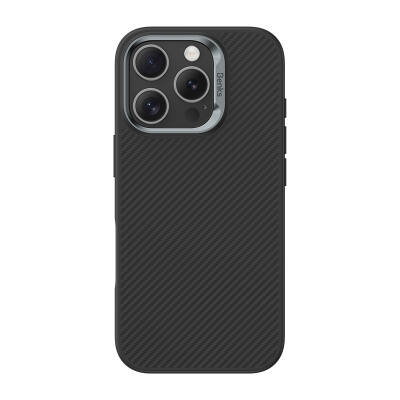 Apple iPhone 16 Pro Kılıf Karbon Fiber M-safe Şarj Özellikli Benks Hybrid ArmorPro 600D Kevlar Kapak - Benks